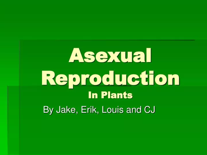 asexual reproduction in plants