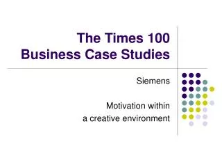 The Times 100 Business Case Studies