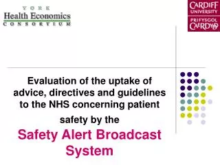 Evaluation of the uptake of advice, directives and guidelines to the NHS concerning patient safety by the Safety Alert B