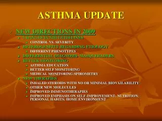 ASTHMA UPDATE