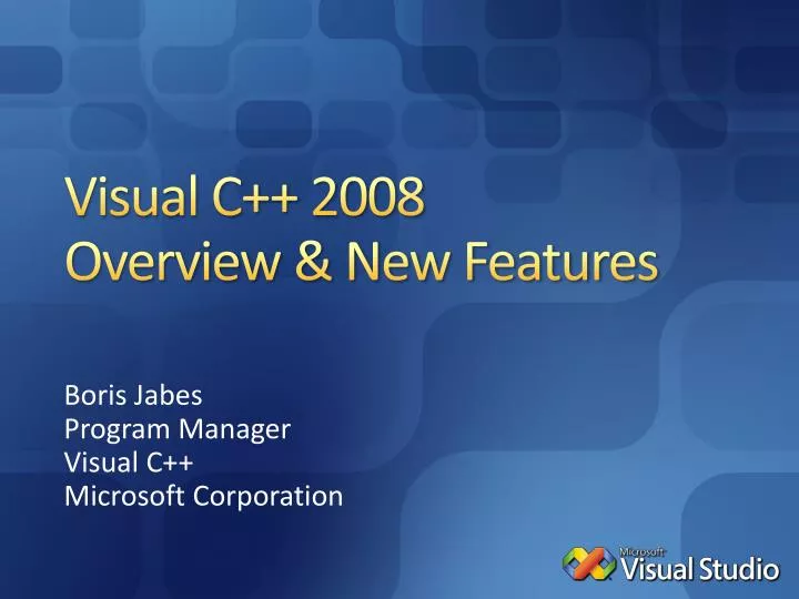 visual c 2008 overview new features