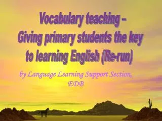 by Language Learning Support Section, EDB