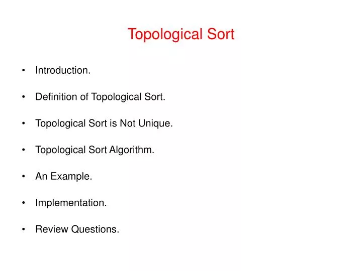 topological sort
