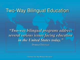 Two-Way Bilingual Education