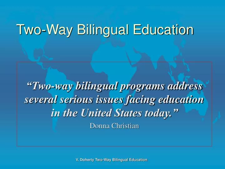 two way bilingual education