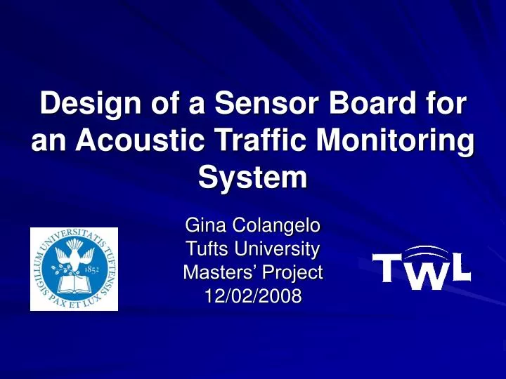 design of a sensor board for an acoustic traffic monitoring system