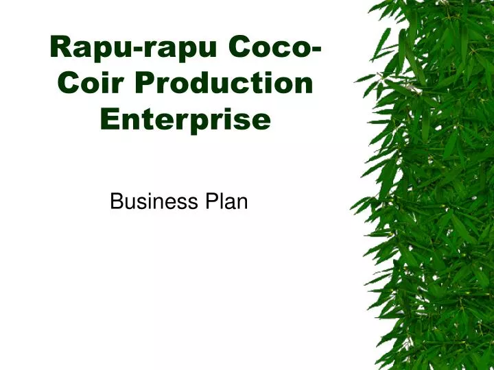 rapu rapu coco coir production enterprise