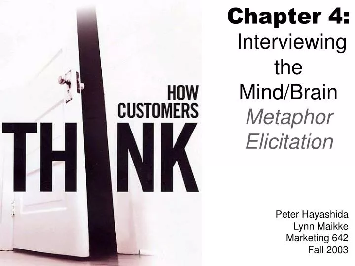 chapter 4 interviewing the mind brain metaphor elicitation