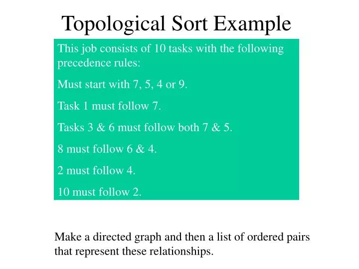topological sort example