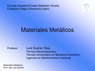 Materiales Metálicos