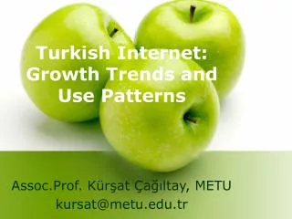 Turkish Internet: Growth Trends and Use Patterns