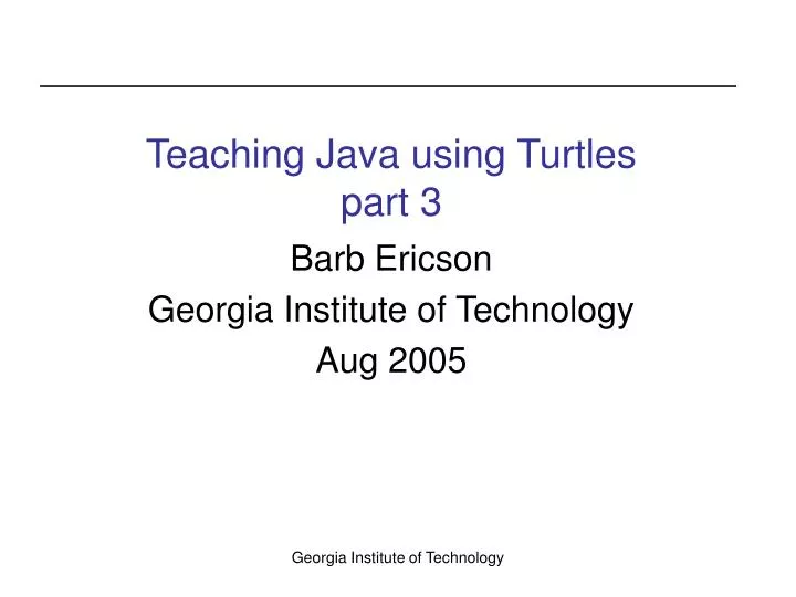 teaching java using turtles part 3