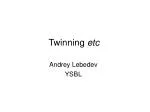 Twinning etc - slide 1