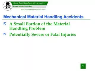 Mechanical Material Handling Accidents