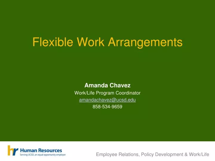 flexible work arrangements