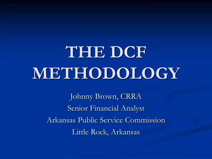 the dcf methodology