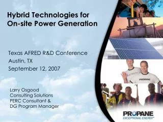 Hybrid Technologies for On-site Power Generation