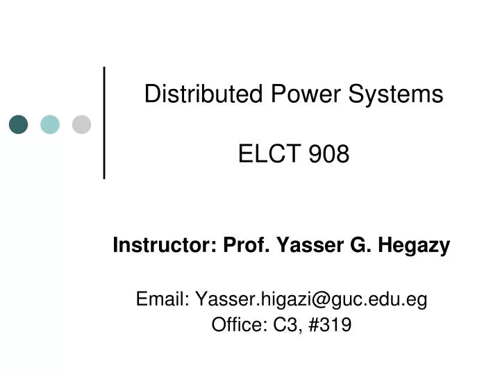 distributed power systems elct 908