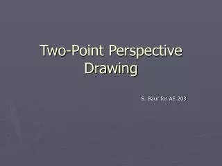 Two-Point Perspective Drawing