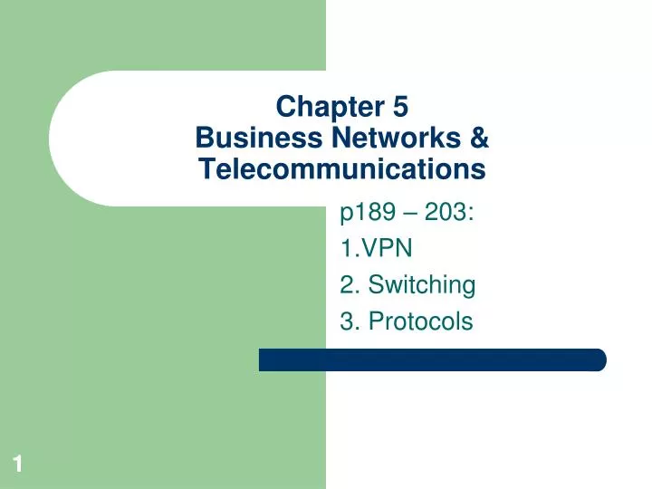 chapter 5 business networks telecommunications