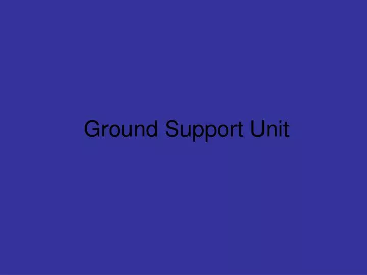 ground support unit
