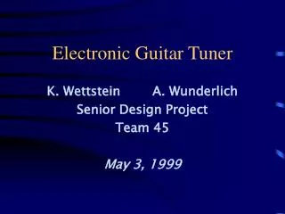 Electronic Guitar Tuner