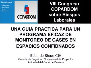 UNA GUIA PRACTICA PARA UN PROGRAMA EFICAZ DE MONITOREO DE GASES EN ESPACIOS CONFIDNADOS