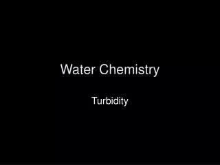 water chemistry