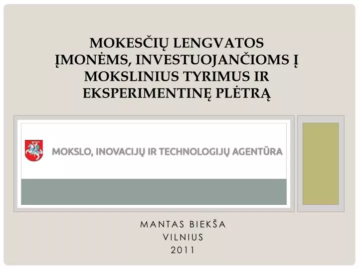 mokes i lengvatos mon ms investuojan ioms mokslinius tyrimus ir eksperimentin pl tr