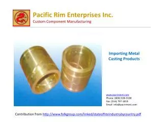 Benefirs of outsurcing Metal casting products