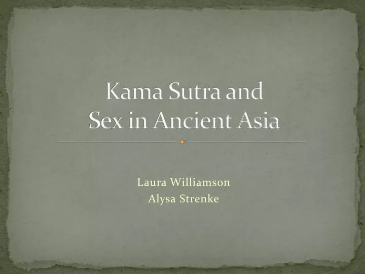 kama sutra and sex in ancient asia