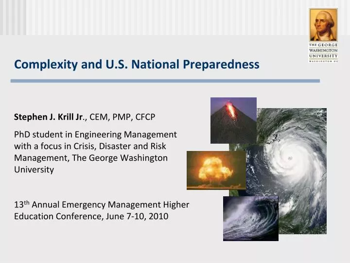 complexity and u s national preparedness