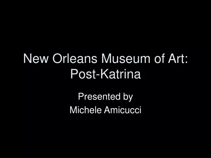 new orleans museum of art post katrina