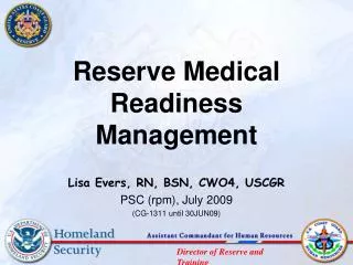 Reserve Medical Readiness Management