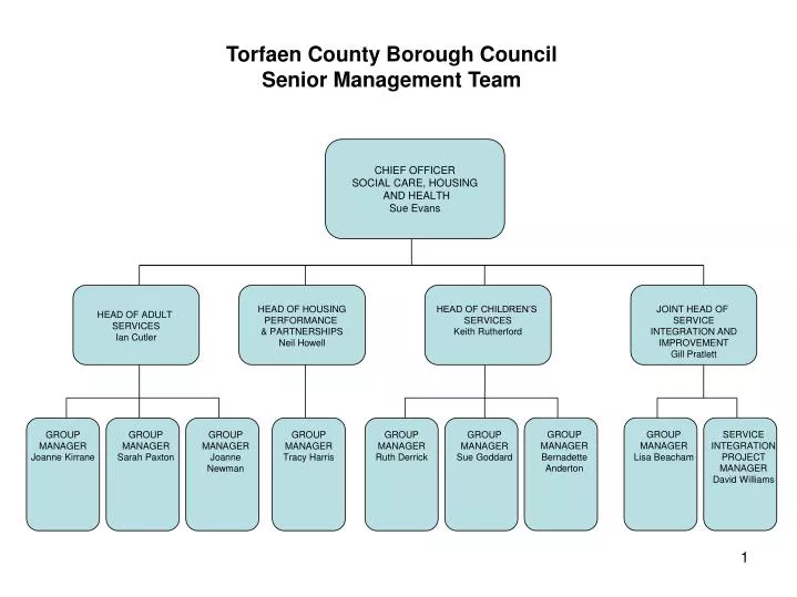 torfaen county borough council senior management team