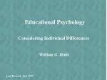 Educational Psychology - slide 1