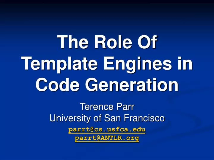 the role of template engines in code generation