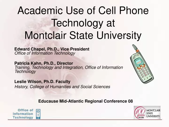 academic use of cell phone technology at montclair state university
