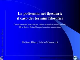 Melissa Tiberi, Fulvio Mazzocchi