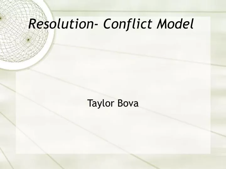 resolution conflict model