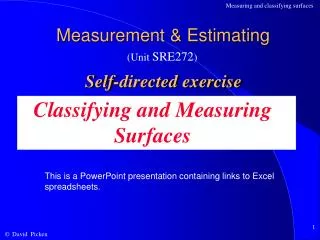 Measurement &amp; Estimating