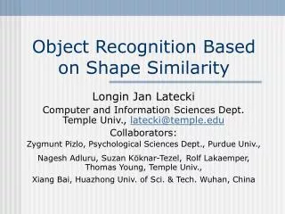 Object Recognition Based on Shape Similarity