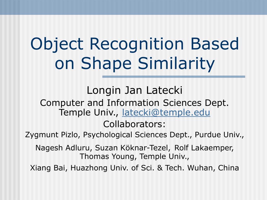 PPT - Object Recognition Based on Shape Similarity PowerPoint ...