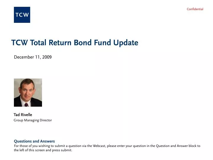 tcw total return bond fund update