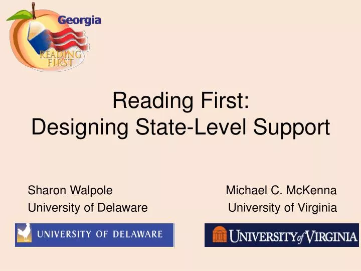 reading first designing state level support