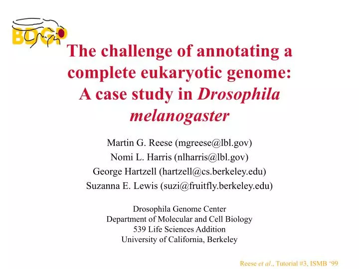 the challenge of annotating a complete eukaryotic genome a case study in drosophila melanogaster