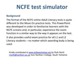 NCFE test simulator