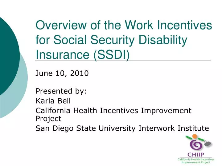 overview of the work incentives for social security disability insurance ssdi