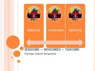 ie kome mokom s taikome