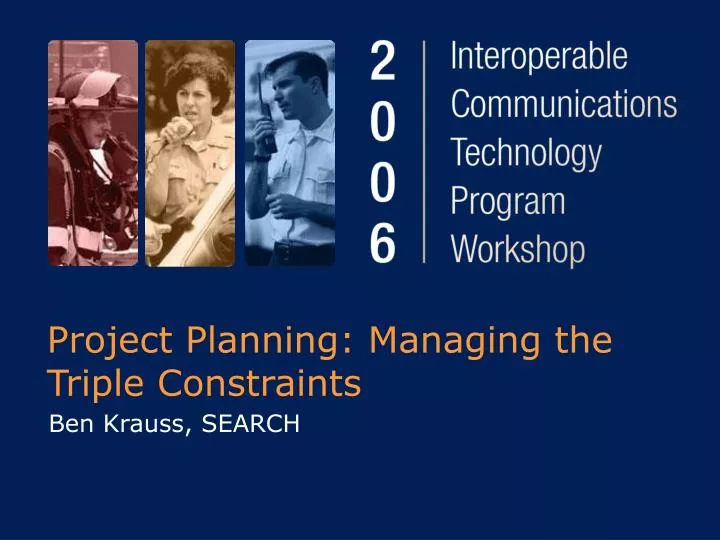 project planning managing the triple constraints